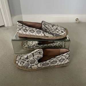 Vince Camuto Signature snake skin espadrilles